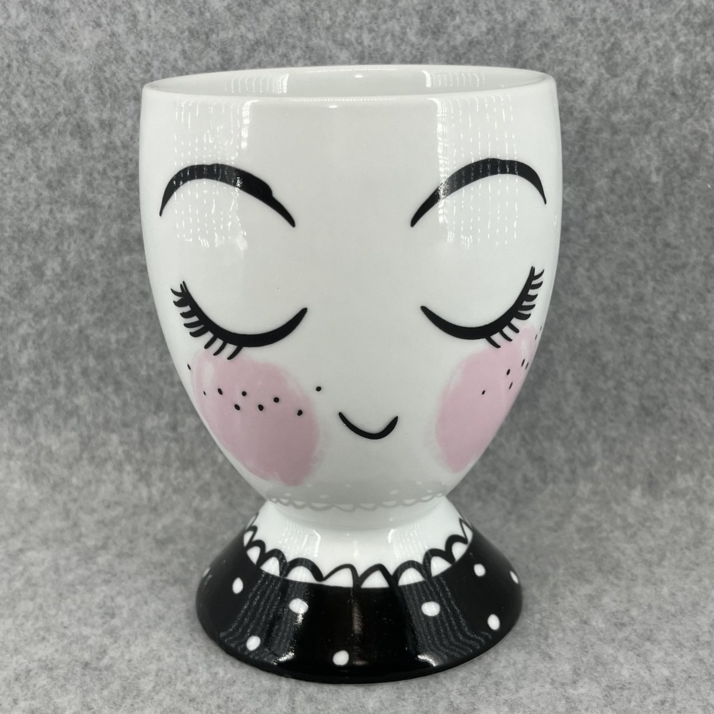Girl Face Retired Planter Pencil‎ Cup Porcelain Vase Brush Holder Modern Makeup